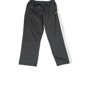 Nike Men's Gray Sweat Pants with White Stripe - Size XXL